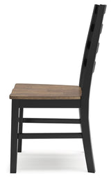 Wildenauer Dining Table and 6 Chairs and Bench in Brown/Black by Ashley at Eve Furniture