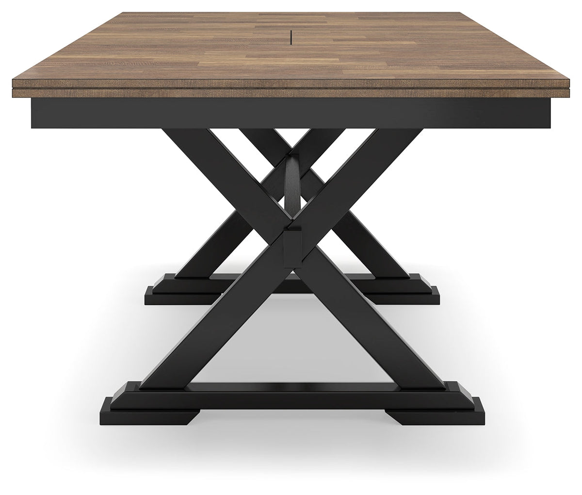 Wildenauer Dining Table and 6 Chairs and Bench in Brown/Black by Ashley at Eve Furniture