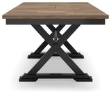 Wildenauer Dining Table and 6 Chairs and Bench in Brown/Black by Ashley at Eve Furniture