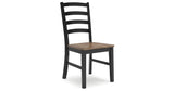 Wildenauer Dining Table and 6 Chairs and Bench in Brown/Black by Ashley at Eve Furniture