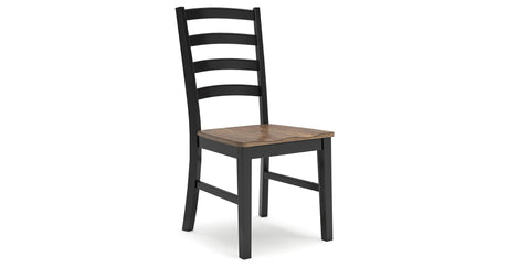 Wildenauer Dining Table and 6 Chairs and Bench in Brown/Black by Ashley at Eve Furniture