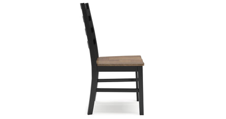 Wildenauer Dining Table and 6 Chairs and Bench in Brown/Black by Ashley at Eve Furniture