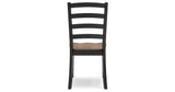 Wildenauer Dining Table and 6 Chairs and Bench in Brown/Black by Ashley at Eve Furniture