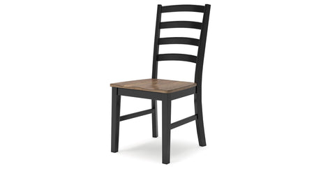 Wildenauer Dining Table and 6 Chairs and Bench in Brown/Black by Ashley at Eve Furniture