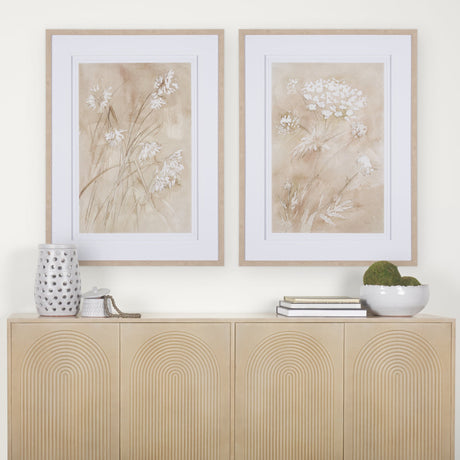 Wildflower II by Mercana Studio a Hand Embellished Textured Framed Art Print Matted under Glass by Mercana at Eve Furniture
