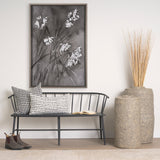 Wildflowers I Charcoal by Mercana Studio a Hand Embellished Textured Framed Art Print by Mercana at Eve Furniture