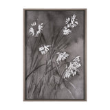 Wildflowers I Charcoal by Mercana Studio a Hand Embellished Textured Framed Art Print by Mercana at Eve Furniture