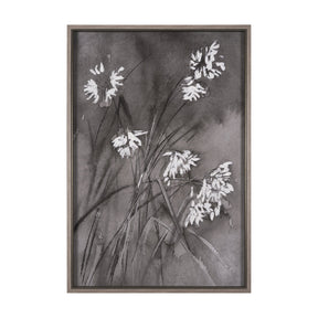 Wildflowers I Charcoal by Mercana Studio a Hand Embellished Textured Framed Art Print by Mercana at Eve Furniture