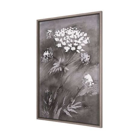 Wildflowers II Charcoal by Mercana Studio a Hand Embellished Textured Framed Art Print by Mercana at Eve Furniture
