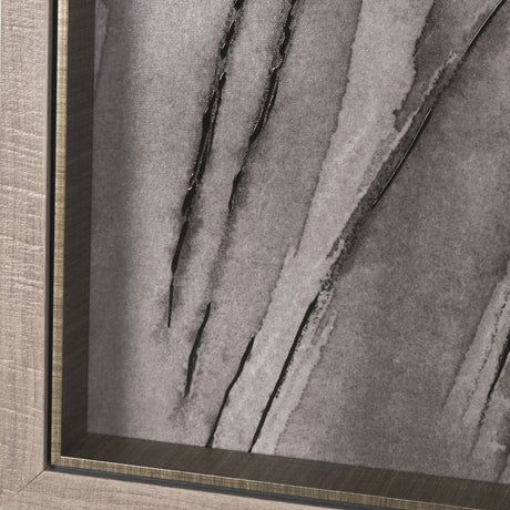 Wildflowers II Charcoal by Mercana Studio a Hand Embellished Textured Framed Art Print by Mercana at Eve Furniture