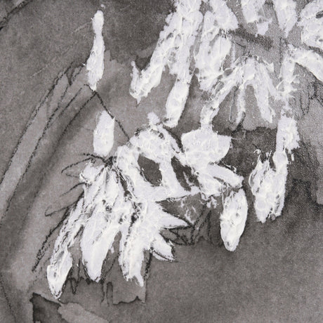 Wildflowers II Charcoal by Mercana Studio a Hand Embellished Textured Framed Art Print by Mercana at Eve Furniture