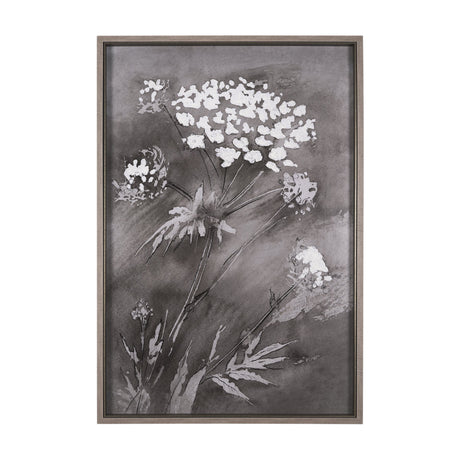 Wildflowers II Charcoal by Mercana Studio a Hand Embellished Textured Framed Art Print by Mercana at Eve Furniture