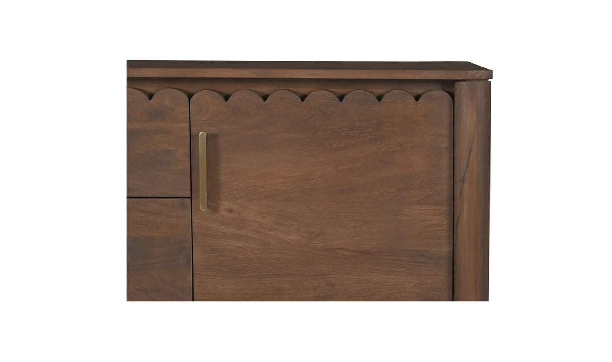 Wiley 3 Drawer Sideboard Vintage Brown by Moe's Home at Eve Furniture