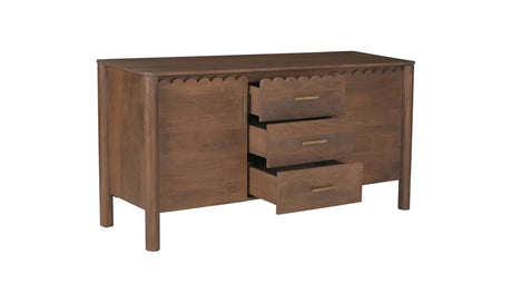 Wiley 3 Drawer Sideboard Vintage Brown by Moe's Home at Eve Furniture