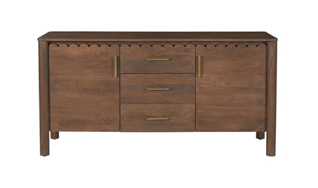 Wiley 3 Drawer Sideboard Vintage Brown by Moe's Home at Eve Furniture