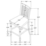 Wiley Beige/Grey 5-Piece Square Spindle Legs Counter Height Dining Set