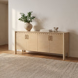 Wiley Natural 4 Door Sideboard by MOES at Eve Furniture