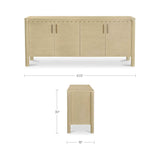 Wiley Natural 4 Door Sideboard by Moe's Home at Eve Furniture