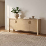 Wiley Natural 4 Door Sideboard by Moe's Home at Eve Furniture