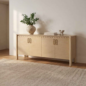 Wiley Natural 4 Door Sideboard by Moe's Home at Eve Furniture