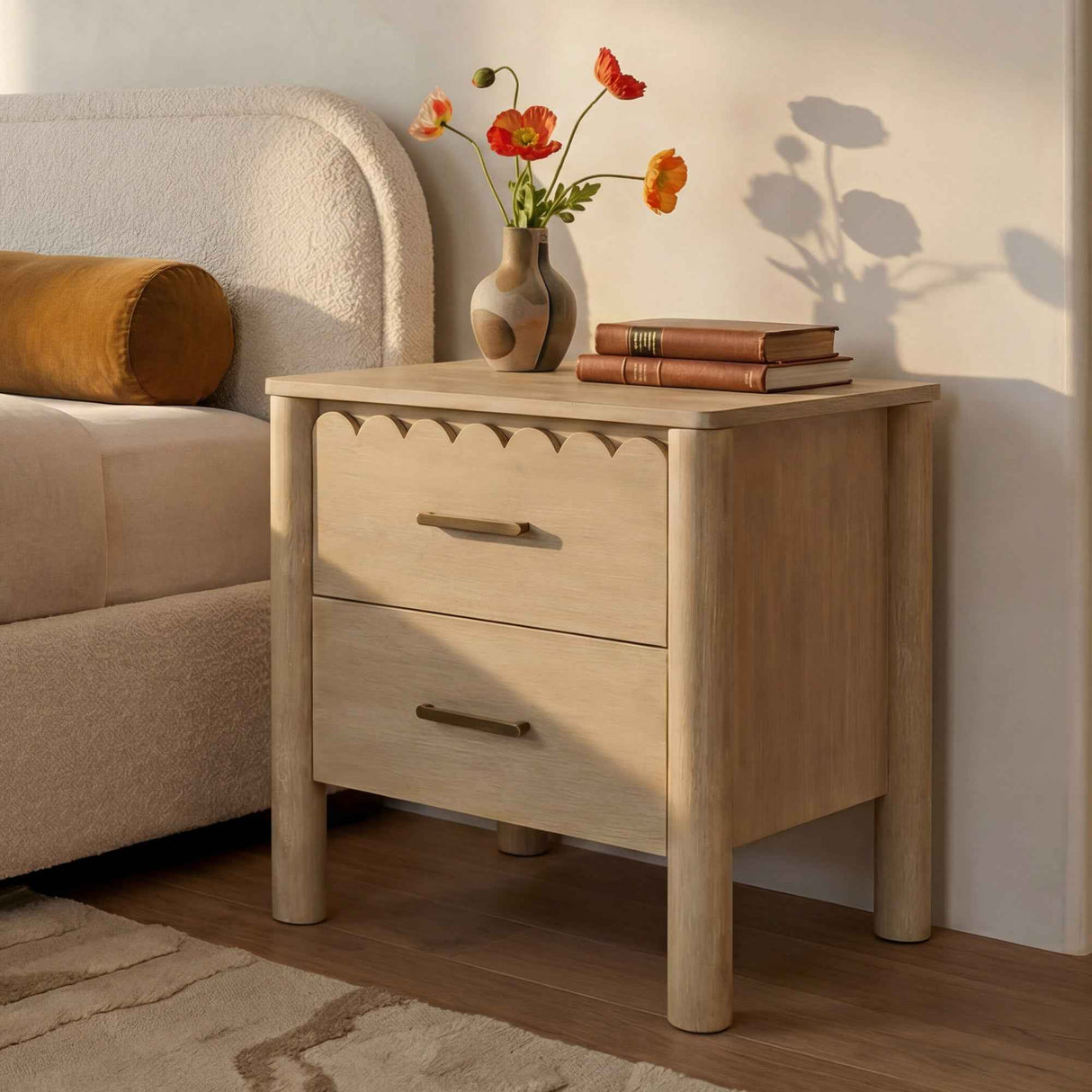 Wiley Natural Nightstand by Moe's Home at Eve Furniture