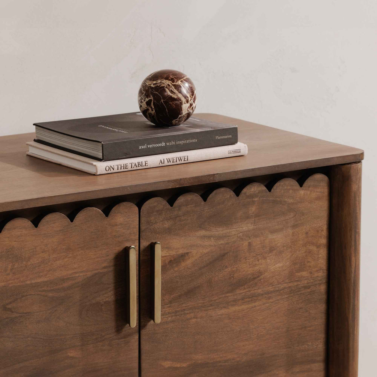 Wiley Vintage Brown 4 Door Sideboard by Moe's Home at Eve Furniture