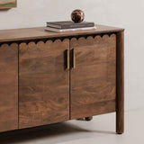 Wiley Vintage Brown 4 Door Sideboard by Moe's Home at Eve Furniture