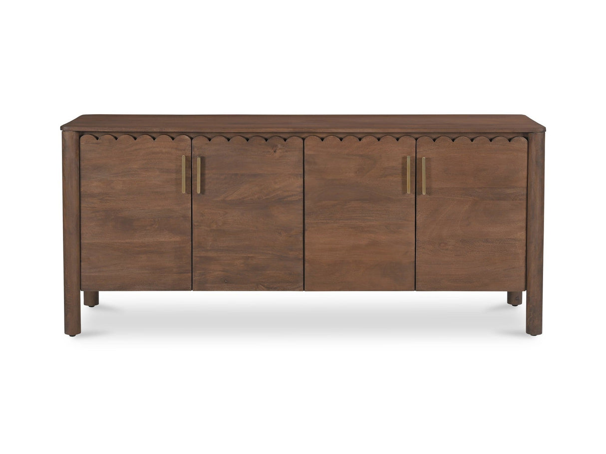 Wiley Vintage Brown 4 Door Sideboard by Moe's Home at Eve Furniture