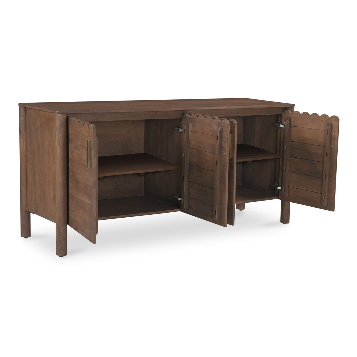 Wiley Vintage Brown 4 Door Sideboard by Moe's Home at Eve Furniture