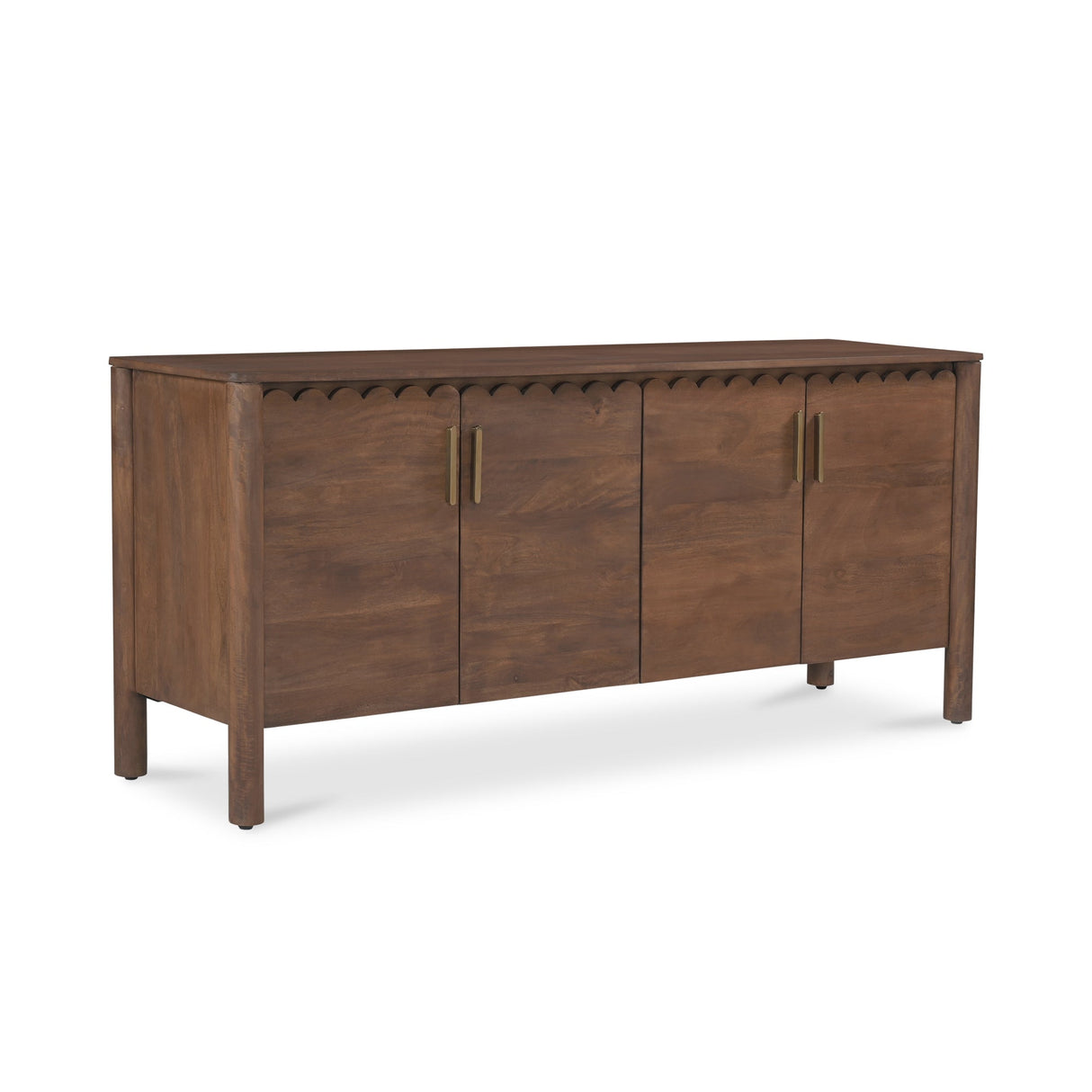Wiley Vintage Brown 4 Door Sideboard by Moe's Home at Eve Furniture