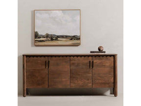Wiley Vintage Brown 4 Door Sideboard by Moe's Home at Eve Furniture