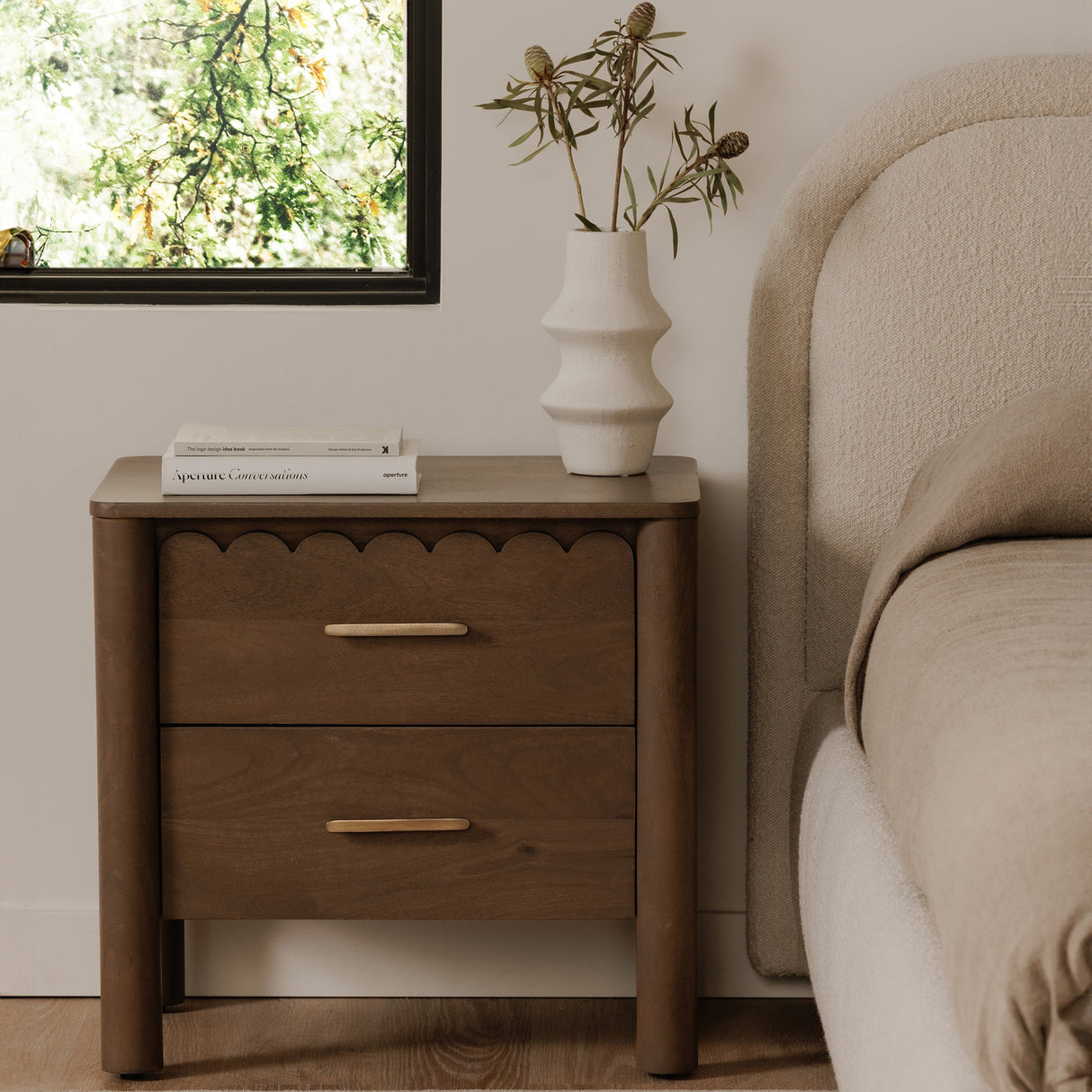 Wiley Vintage Brown Nightstand by Moe's Home at Eve Furniture