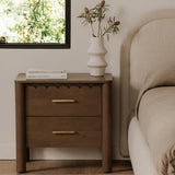 Wiley Vintage Brown Nightstand by Moe's Home at Eve Furniture