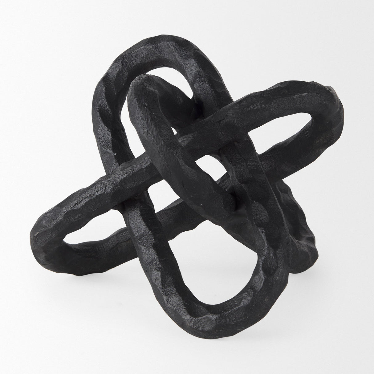 Wilhelm I (Small) 7L x 7W Black Metal Link Decor Object by Mercana at Eve Furniture