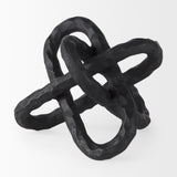 Wilhelm I (Small) 7L x 7W Black Metal Link Decor Object by Mercana at Eve Furniture