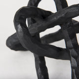 Wilhelm I (Small) 7L x 7W Black Metal Link Decor Object by Mercana at Eve Furniture