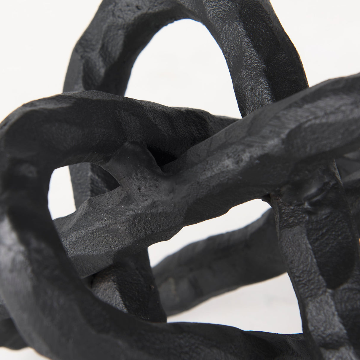Wilhelm I (Small) 7L x 7W Black Metal Link Decor Object by Mercana at Eve Furniture