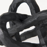 Wilhelm I (Small) 7L x 7W Black Metal Link Decor Object by Mercana at Eve Furniture