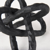 Wilhelm I (Small) 7L x 7W Black Metal Link Decor Object by Mercana at Eve Furniture