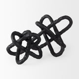 Wilhelm I (Small) Black Metal Link Decor Object by Mercana at Eve Furniture