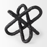Wilhelm II (Large) 10L x 10W Black Metal Link Decor Object by Mercana at Eve Furniture