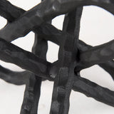 Wilhelm II (Large) 10L x 10W Black Metal Link Decor Object by Mercana at Eve Furniture