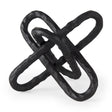 Wilhelm II (Large) 10L x 10W Black Metal Link Decor Object by Mercana at Eve Furniture