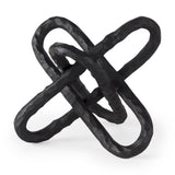 Wilhelm II (Large) 10L x 10W Black Metal Link Decor Object by Mercana at Eve Furniture
