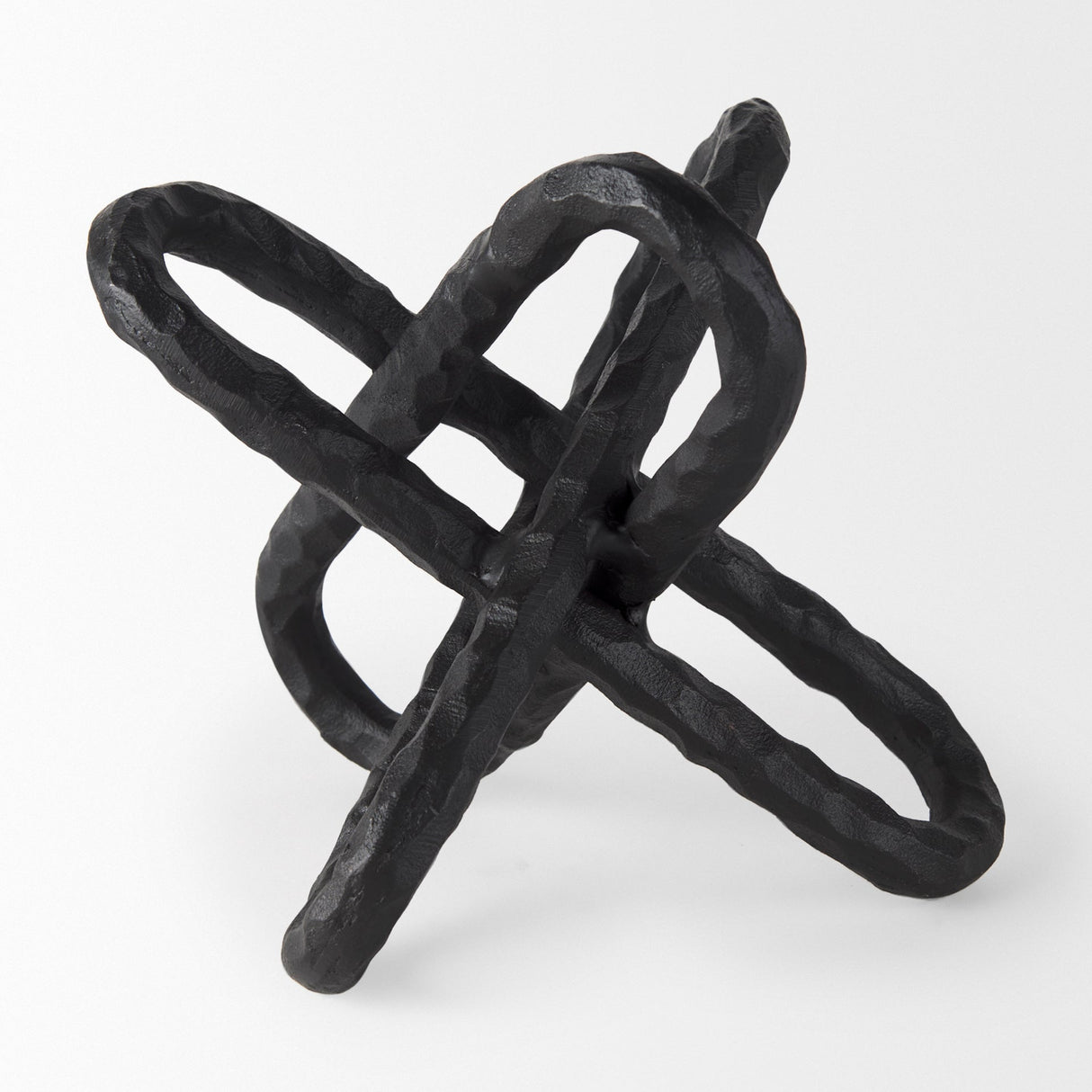 Wilhelm II (Large) Black Metal Link Decor Object by Mercana at Eve Furniture