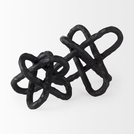 Wilhelm II (Large) Black Metal Link Decor Object by Mercana at Eve Furniture