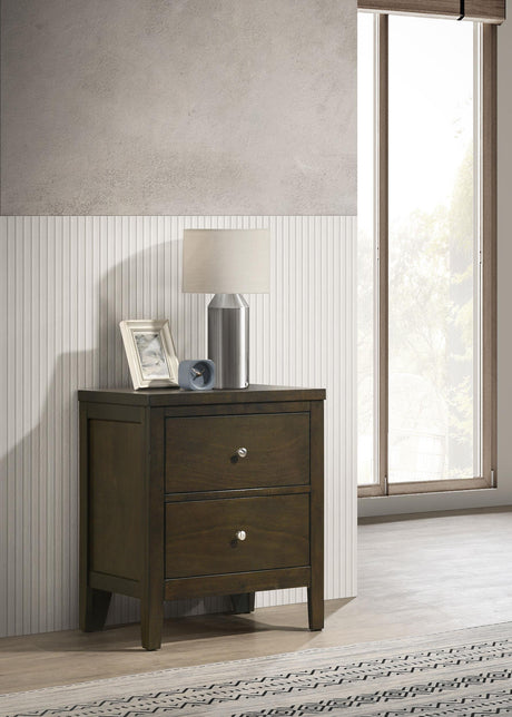 Wilkes Dark Cocoa 2-Drawer Nightstand by Coaster at Eve Furniture