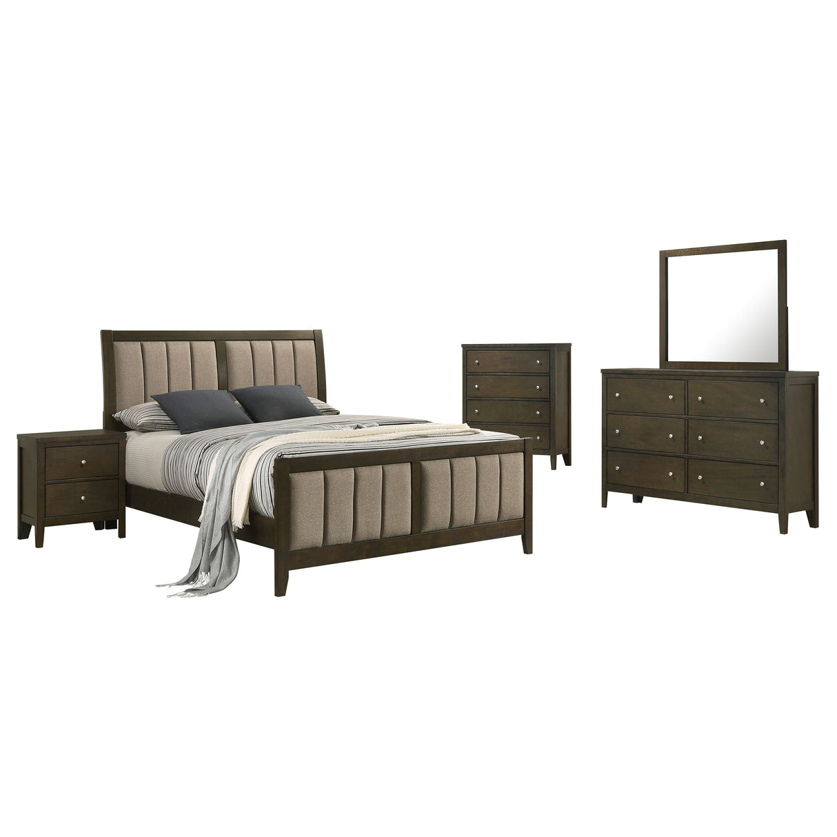 Wilkes Dark Cocoa 5-piece Full Bedroom Set by Coaster at Eve Furniture
