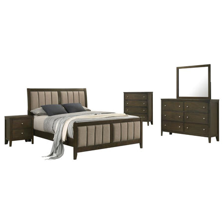 Wilkes Dark Cocoa 5-piece Queen Bedroom Set by Coaster at Eve Furniture