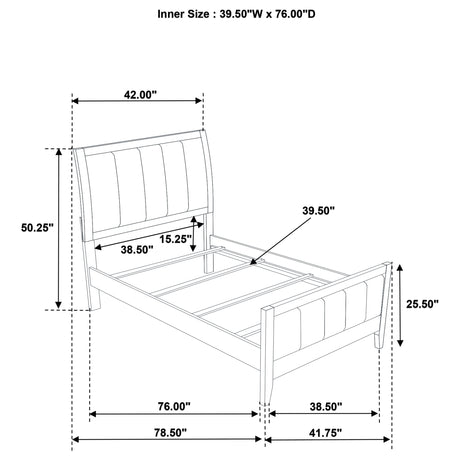 Wilkes Dark Cocoa 5-Piece Twin Bedroom Set by Coaster at Eve Furniture